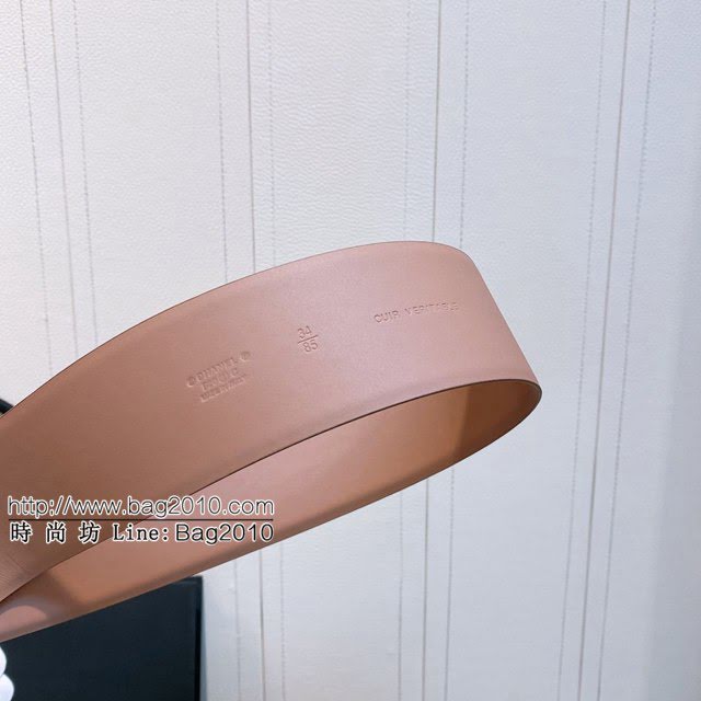 Chanel女士皮帶 香奈兒cc烤漆logo扣雙面可用小牛皮腰帶  jjp1147